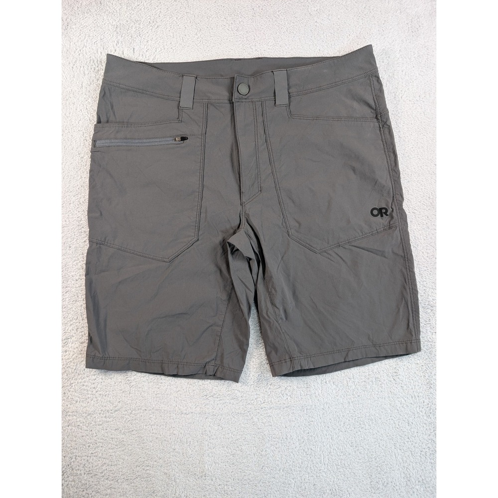 Outdoor Research Equinox Shorts Mens 32 Gray Hiking Technical 10" Inseam 274422